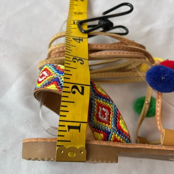 Dirty Laundry Leg Tie Pom Pom Women’s Sandals Size 6.5 - Picture 5 of 5